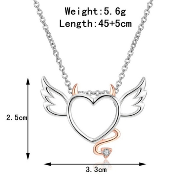 🚨🚨NWT Devil - Heart Necklace - Picture 2 of 5